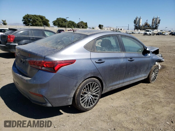 2020 Hyundai Accent SE with VIN 3KPC24A62LE097912, listed as a Copart auction lot 61860133 with 69,830 mi miles. Bid and sale history available at carsss.com. Image 3.