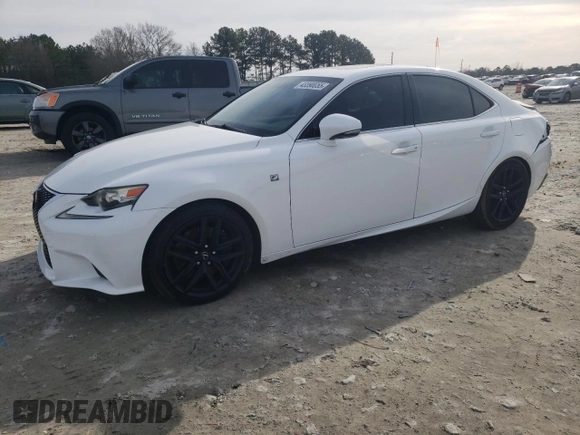 2014 Lexus IS 350 with VIN JTHBE1D20E5009785, listed as a Copart auction lot 43390055 with 163,556 mi miles and Salvage title. Bid and sale history available at DreamBid. Image 1.