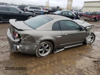 2002 Ford Mustang GT Deluxe with VIN 1FAFP42X02F203595, listed as a Copart auction lot 40194624 with 0 mi miles and Salvage Title. Bid and sale history available at carsss.com. Image 3.