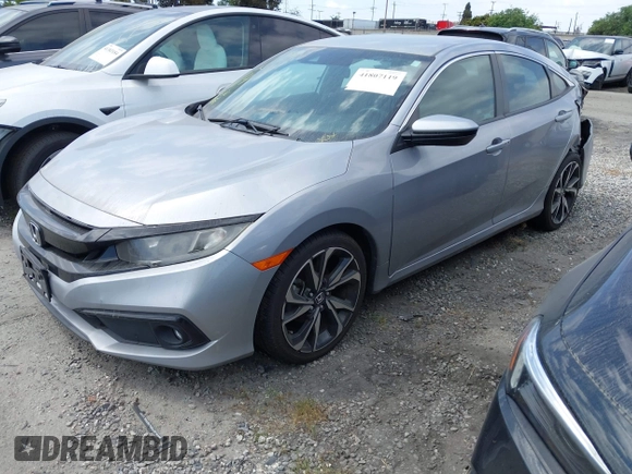 2019 Honda Civic Sedan Sport with VIN 19XFC2F85KE200828, listed as a IAAI auction lot 41807119 with 76,490 mi miles. Bid and sale history available at carsss.com. Image 22.