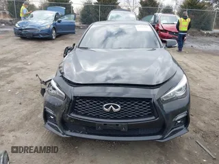 2021 Infiniti Q50 Red Sport 400 with VIN JN1FV7DR3MM880528, listed as a IAAI auction lot 41645447 with 73,160 mi miles and . Bid and sale history available at carsss.com. Image 13.