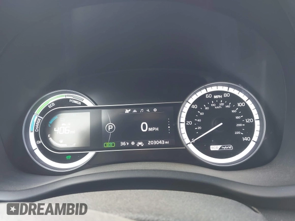 2018 Kia Niro EX with VIN KNDCC3LC5J5119050, listed as a IAAI auction lot 41676002 with 203,043 mi miles. Bid and sale history available at carsss.com. Image 7.