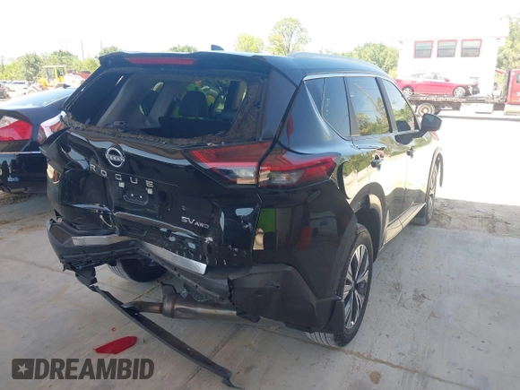 2023 Nissan Rogue SV with VIN 5N1BT3BB1PC740015, listed as a IAAI auction lot 42006699 with 43,722 mi miles. Bid and sale history available at carsss.com. Image 4.