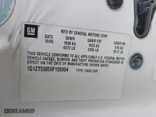 2006 Chevrolet Malibu LT w/2LT with VIN 1G1ZT53856F156904, listed as a IAAI auction lot 41899715 with 199,428 mi miles. Bid and sale history available at carsss.com. Image 9.