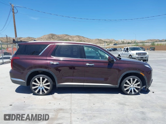 2023 Hyundai Palisade Limited with VIN KM8R5DGEXPU521968, listed as a IAAI auction lot 42148561 with 81,209 mi miles and . Bid and sale history available at DreamBid. Image 14.