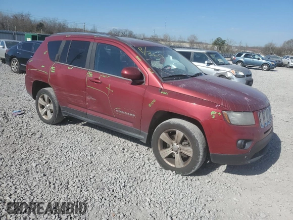 2014 Jeep Compass Latitude with VIN 1C4NJCEBXED509530, listed as a Copart auction lot 46624785 with 162,981 mi miles and Salvage Title. Bid and sale history available at DreamBid. Image 4.