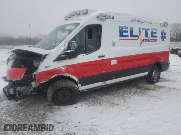 2019 Ford Transit with VIN 1FDYR2CMXKKA94961, listed as a Copart auction lot 44216665 with 219,515 mi miles and Salvage Title. Bid and sale history available at DreamBid. Image 1.