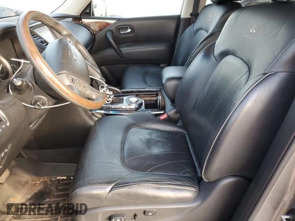 2014 Infiniti QX80 with VIN JN8AZ2NFXE9552731, listed as a Copart auction lot 53567965 with 0 mi miles and Salvage Title. Bid and sale history available at carsss.com. Image 7.