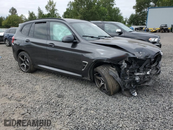 2020 BMW X3 M Competition with VIN 5YMTS0C09L9C08424, listed as a Copart auction lot 67135334 with 0 mi miles and Salvage Title. Bid and sale history available at carsss.com. Image 4.