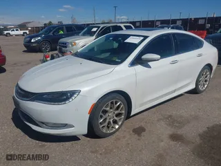 2015 Chrysler 200 C with VIN 1C3CCCEG8FN624043, listed as a IAAI auction lot 42045910 with 96,143 mi miles. Bid and sale history available at carsss.com. Image 2.