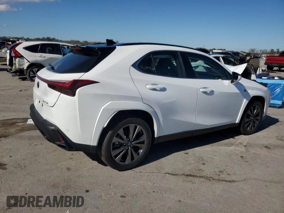 2024 Lexus UX 250h F Sport z VIN JTHB6JBH1R2189547, wystawiony jako Copart lot #80151034 z przebiegiem 7 837 mil mil oraz Nie do naprawy • Non repairable. Historia ofert i sprzedaży dostępna na DreamBid. Obrazek 3.