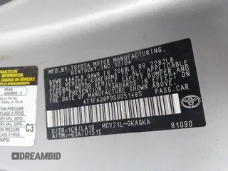 2005 Toyota Solara SE with VIN 4T1FA38P95U051485, listed as a IAAI auction lot 42618864 with 203,214 mi miles and . Bid and sale history available at DreamBid. Image 9.
