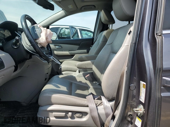 2017 Honda Odyssey EX-L with VIN 5FNRL5H63HB008563, listed as a Copart auction lot 53125224 with 124,960 mi miles and Salvage Title. Bid and sale history available at DreamBid. Image 7.