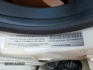 2019 Maserati Ghibli с VIN ZAM57XSA3K1322916, выставлен на аукционе Copart как лот 59274125 с пробегом 145 148 миль миль и Чистый • Clean title. История ставок и продаж доступна на DreamBid. Изображение 12.