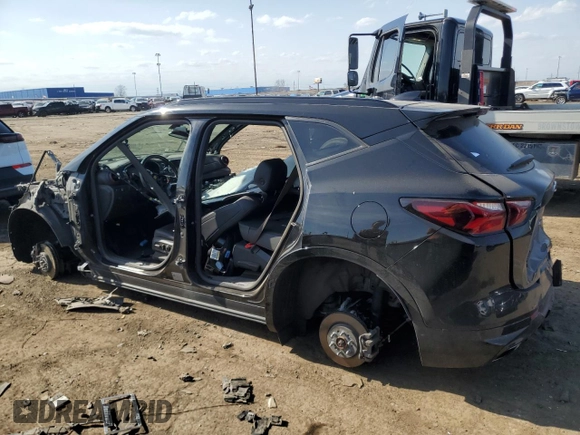2021 Chevrolet Blazer RS z VIN 3GNKBKRS9MS544375, wystawiony jako Copart lot #49858505 z przebiegiem Nie podano mil oraz Nie do naprawy • Non repairable. Historia ofert i sprzedaży dostępna na DreamBid. Obrazek 2.