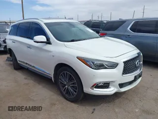 2019 Infiniti QX60 LUXE with VIN 5N1DL0MN5KC503552, listed as a IAAI auction lot 41780408 with 73,148 mi miles. Bid and sale history available at carsss.com. Image 1.