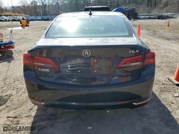2015 Acura TLX Tech with VIN 19UUB1F53FA022597, listed as a Copart auction lot 43920465 with 0 mi miles and Salvage Title. Bid and sale history available at carsss.com. Image 6.