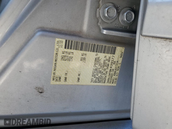 2011 Nissan Altima 2.5 SL with VIN 1N4AL2AP3BN439577, listed as a Copart auction lot 41386745 with 172,274 mi miles and Salvage Title. Bid and sale history available at carsss.com. Image 12.