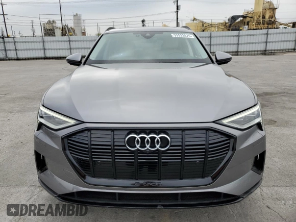 2022 Audi e-tron Premium with VIN WA1AABGE1NB022142, listed as a Copart auction lot 55533575 with 46,599 mi miles and Salvage Title. Bid and sale history available at DreamBid. Image 5.