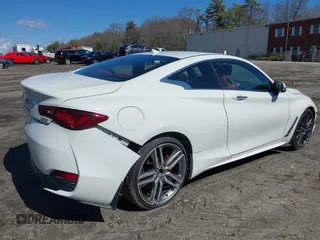 2017 Infiniti Q60 Red Sport 400 with VIN JN1FV7ELXHM701112, listed as a IAAI auction lot 41862580 with 89,385 mi miles and . Bid and sale history available at carsss.com. Image 4.