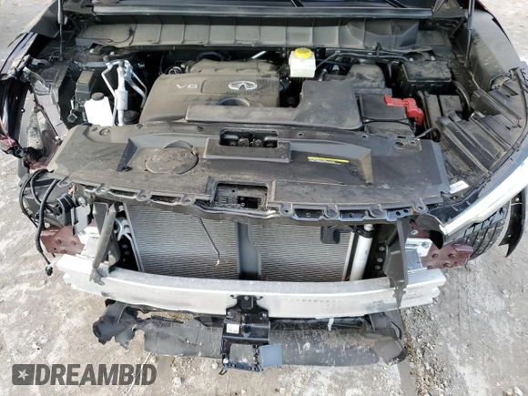 2023 Infiniti QX60 Sensory with VIN 5N1DL1GS4PC368742, listed as a Copart auction lot 84702134 with 24,542 mi miles and Salvage title. Bid and sale history available at DreamBid. Image 12.