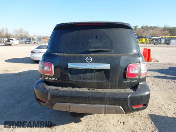 2019 Nissan Armada Platinum with VIN JN8AY2NE7K9758062, listed as a IAAI auction lot 41752480 with 122,252 mi miles. Bid and sale history available at carsss.com. Image 16.
