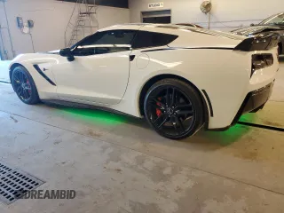 2015 Chevrolet Corvette Z51 3LT with VIN 1G1YM2D76F5121243, listed as a Copart auction lot 77262174 with 47,397 mi miles and Salvage title. Bid and sale history available at DreamBid. Image 2.