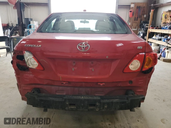 2010 Toyota Corolla with VIN 2T1BU4EE0AC368176, listed as a Copart auction lot 59730895 with 293,846 mi miles and Salvage title. Bid and sale history available at DreamBid. Image 6.