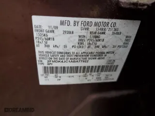 2010 Ford Edge SEL with VIN 2FMDK4JC1ABA77922, listed as a Copart auction lot 86339364 with 152,497 mi miles and Salvage Title. Bid and sale history available at carsss.com. Image 13.