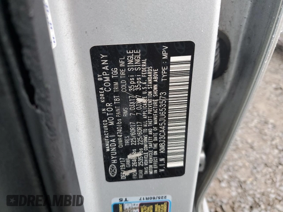 2018 Hyundai Tucson SEL z VIN KM8J3CA45JU653573, wystawiony jako Copart lot #52347265 z przebiegiem 222 959 mil mil oraz Szkody całkowita. Historia ofert i sprzedaży dostępna na DreamBid. Obrazek 13.