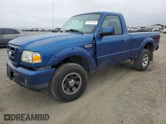 2007 Ford Ranger XL with VIN 1FTYR10U07PA58838, listed as a Copart auction lot 58838005 with 84,099 mi miles and Salvage title. Bid and sale history available at DreamBid. Image 1.