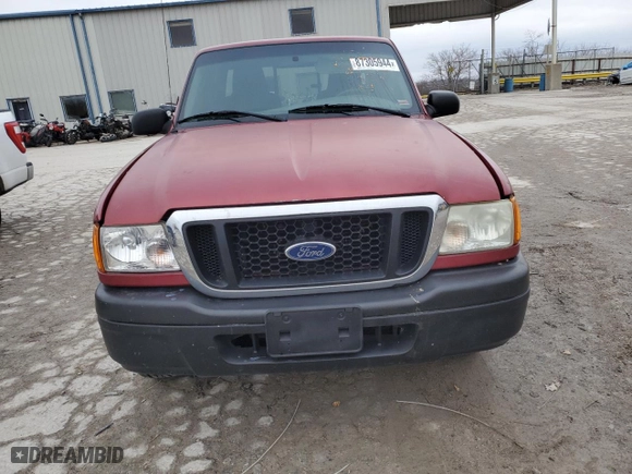 2005 Ford Ranger XL with VIN 1FTYR10D95PA59290, listed as a Copart auction lot 87305944 with 288,446 mi miles and Salvage Title. Bid and sale history available at carsss.com. Image 5.