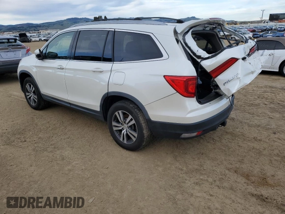 2017 Honda Pilot EX with VIN 5FNYF6H38HB031383, listed as a Copart auction lot 45213375 with 91,290 mi miles and Salvage Title. Bid and sale history available at DreamBid. Image 2.