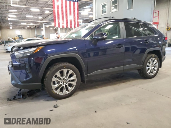 2025 Toyota RAV4 XLE Premium with VIN 2T3A1RFV3SW520863, listed as a Copart auction lot 55786675 with 13,069 mi miles and Salvage title. Bid and sale history available at DreamBid. Image 1.