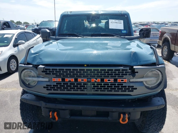2022 Ford Bronco with VIN 1FMEE5DP5NLA90680, listed as a IAAI auction lot 42198160 with 37,129 mi miles and . Bid and sale history available at DreamBid. Image 6.