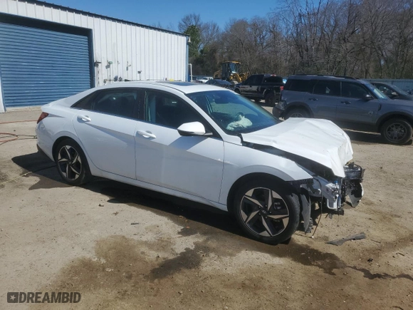 2023 Hyundai Elantra Limited with VIN 5NPLP4AG1PH097203, listed as a Copart auction lot 47315755 with 14,010 mi miles and Salvage Title. Bid and sale history available at carsss.com. Image 4.