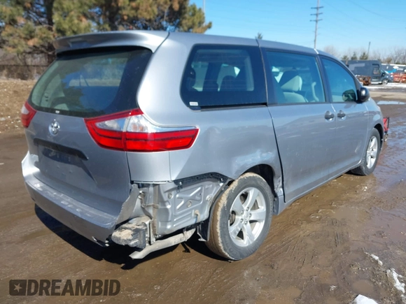 2017 Toyota Sienna L with VIN 5TDZZ3DC2HS823864, listed as a IAAI auction lot 41640613 with 194,318 mi miles and . Bid and sale history available at DreamBid. Image 4.