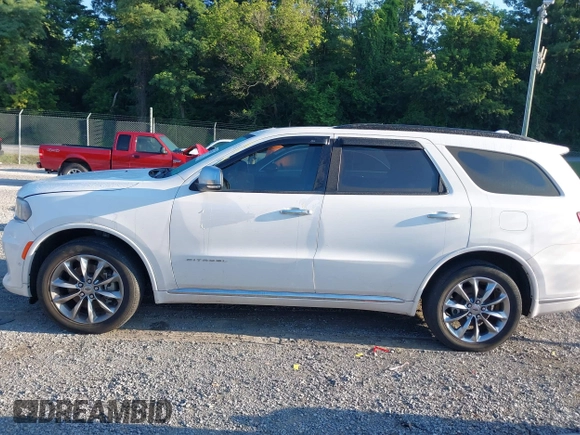 2021 Dodge Durango Citadel with VIN 1C4RDJEG7MC853118, listed as a IAAI auction lot 42622475 with 49,386 mi miles and . Bid and sale history available at DreamBid. Image 14.