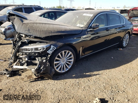 2020 BMW 7 Series 740i xDrive with VIN WBA7T4C02LCD07519, listed as a Copart auction lot 74927454 with Not provided miles and Salvage title. Bid and sale history available at DreamBid. Image 1.