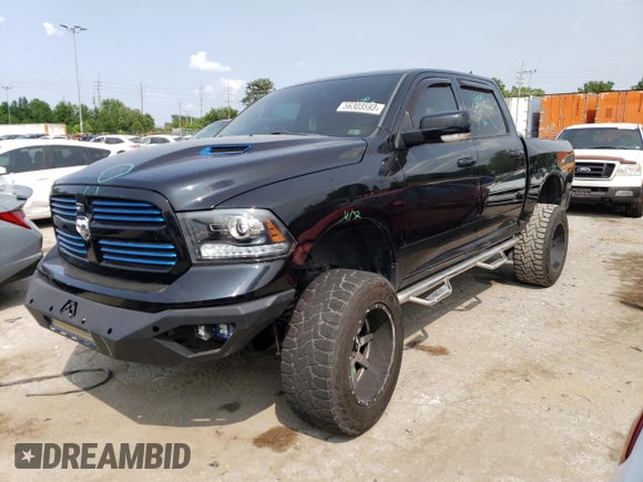 2013 Ram 1500 Sport с VIN 1C6RR7MT0DS722905, выставлен на аукционе Copart как лот 56303593 с пробегом 206 262 миль миль и Списание • Salvage title. История ставок и продаж доступна на DreamBid. Изображение 1.