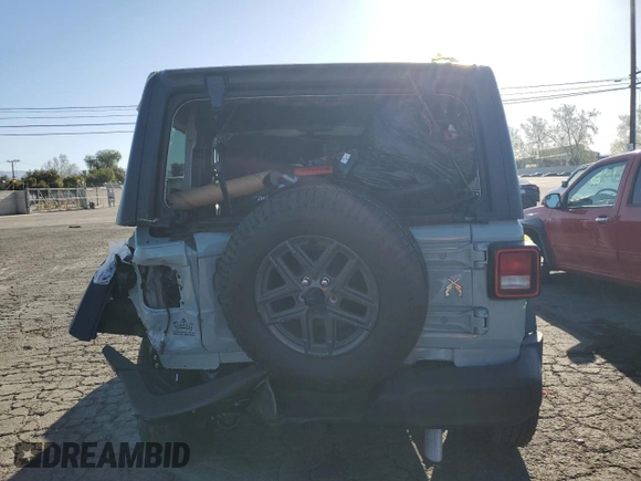 2024 Jeep Wrangler Sport S z VIN 1C4PJXAN2RW120827, wystawiony jako Copart lot #50378494 z przebiegiem 4 147 mil mil oraz Szkoda całkowita • Salvage title. Historia ofert i sprzedaży dostępna na DreamBid. Obrazek 6.
