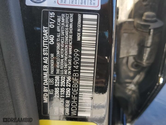 2015 Mercedes-Benz E-Class E 250 BlueTEC Luxury with VIN WDDHF0EB0FB149099, listed as a Copart auction lot 73056304 with 99,434 mi miles and Salvage Title. Bid and sale history available at carsss.com. Image 12.