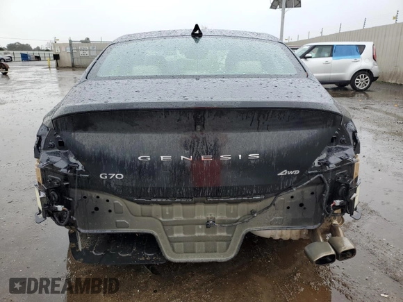 2023 Genesis G70 2.0T with VIN KMTG34TA4PU123662, listed as a Copart auction lot 41686764 with 14,291 mi miles and Non Repairable. Bid and sale history available at DreamBid. Image 6.