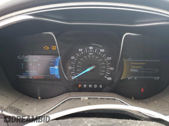 2017 Ford Fusion Titanium with VIN 3FA6P0K90HR221889, listed as a Copart auction lot 55643945 with 126,621 mi miles and Salvage title. Bid and sale history available at DreamBid. Image 9.
