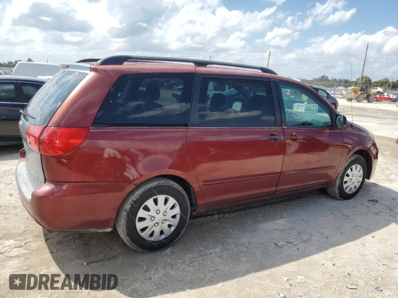 2006 Toyota Sienna CE with VIN 5TDZA23C96S452816, listed as a Copart auction lot 50562405 with 215,949 mi miles and Salvage Title. Bid and sale history available at carsss.com. Image 3.