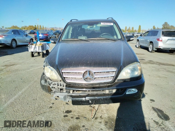 2003 Mercedes-Benz M-Class 3.7L with VIN 4JGAB57EX3A445949, listed as a Copart auction lot 74633744 with 223,427 mi miles and Salvage Title. Bid and sale history available at carsss.com. Image 5.