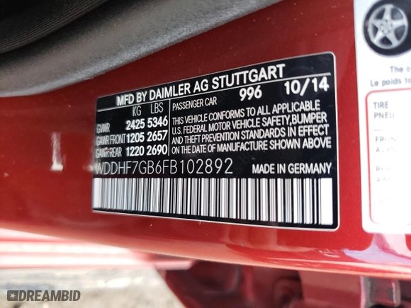 2015 Mercedes-Benz E-Class E 63 AMG S-Model with VIN WDDHF7GB6FB102892, listed as a Copart auction lot 65159853 with 131,473 mi miles. Bid and sale history available at carsss.com. Image 14.