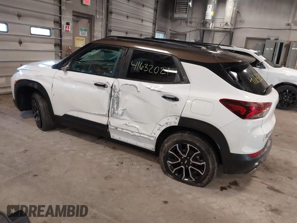 2021 Chevrolet TrailBlazer ACTIV with VIN KL79MSSL3MB163182, listed as a IAAI auction lot 41632021 with 45,506 mi miles and . Bid and sale history available at DreamBid. Image 3.