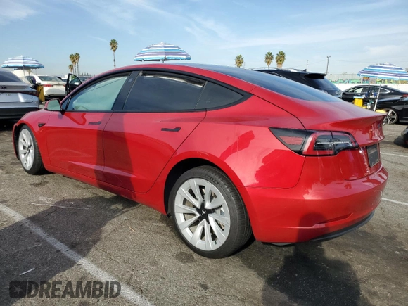 2023 Tesla Model 3 with VIN 5YJ3E1EA5PF548786, listed as a Copart auction lot 82928324 with Not Provided miles and Salvage Title. Bid and sale history available at DreamBid. Image 2.
