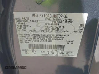2006 Ford Escape XLT with VIN 1FMYU93166KA11593, listed as a IAAI auction lot 42547931 with 176,273 mi miles and . Bid and sale history available at DreamBid. Image 9.